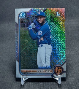 Simon Juan 1st Mojo Refractor Rookie 2022 Bowman Chrome Card BCP-170 Mets - Picture 1 of 2