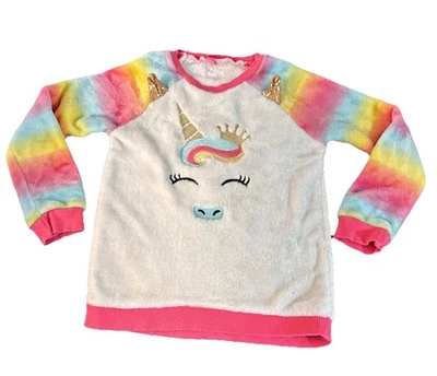 Penelope Mack Arco Iris Unicornio Peluche Sudadera Niñas Talla 6 Foto 1 de 4