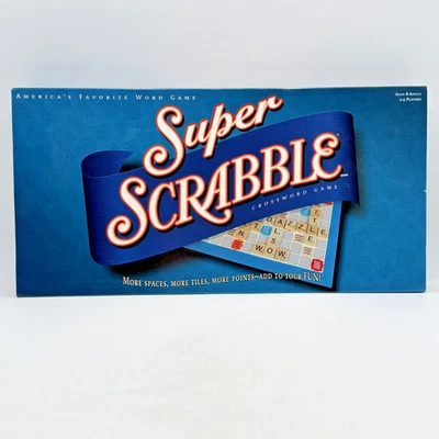 Juego de mesa Super Scrabble 2004 Hasbro 200 azulejos con letras de madera 100 % completo Foto 1 de 4