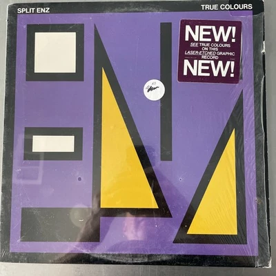 Split Enz True Colors Vinyl LP BLUE Jacket 1980 Etched Record A&M SP-4822 Foto 1 de 4