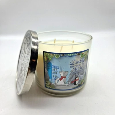 Bath & Body works Dashing through the Snow 3 wick scented Christmas candle New#1 - Image 1 of 3