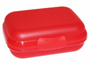 1 New Tupperware Oyster Case Packable Small Lunch Box Container Red ❤️ - Picture 1 of 2