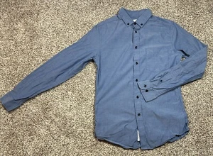 Goodfellow & Co Men Long Sleeve Button-Down Dress Shirt Blue Size S Standard Fit - Picture 1 of 15