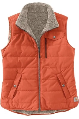 Carhartt Womens Sherpa lined Utility Vest 0V3907-W Orange RAIN DEFENDER Plus 3X - Image 1 of 4