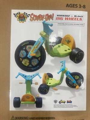 Big Wheels Scooby Doo 16 pulgadas verde con ruedas negras y freno SELLADO Foto 1 de 2