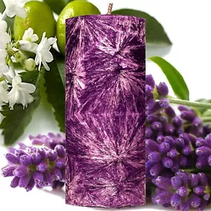 Patchouli & Lavender Scented Pillar Candle Choose Colour/Size Hand Crafted - Picture 1 of 24