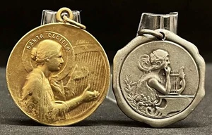 Argentinien 1930 ́ Lot x2 Musikmedaillen Hl. Cecile Maristenbrüder besondere Erwähnung - Bild 1 von 10