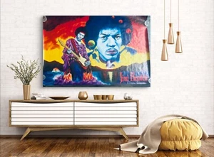 MINT HUGE VINTAGE Jimi Hendrix Electric Art Poster 40x59 England - Picture 1 of 4