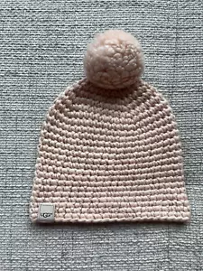 SOMBRERO UGG Niño Mezcla Lana Merino Rosa Niña Talla 0/S Pompón - Imagen 1 de 7