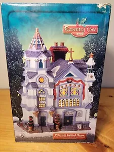 ~NEW~ 2003 LEMAX Coventry Cove Village Lighted "TRINITY CHURCH" #35873 - Picture 1 of 6