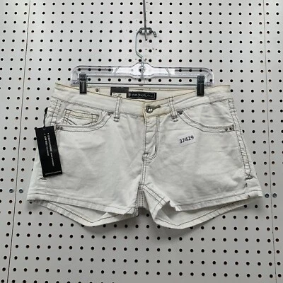 NUEVO DE COLECCIÓN Y2K Pepe Jeans Pantalones Cortos de Denim para Mujer Talla 34x3 Blanco Bolsillos Adornados Foto 1 de 4