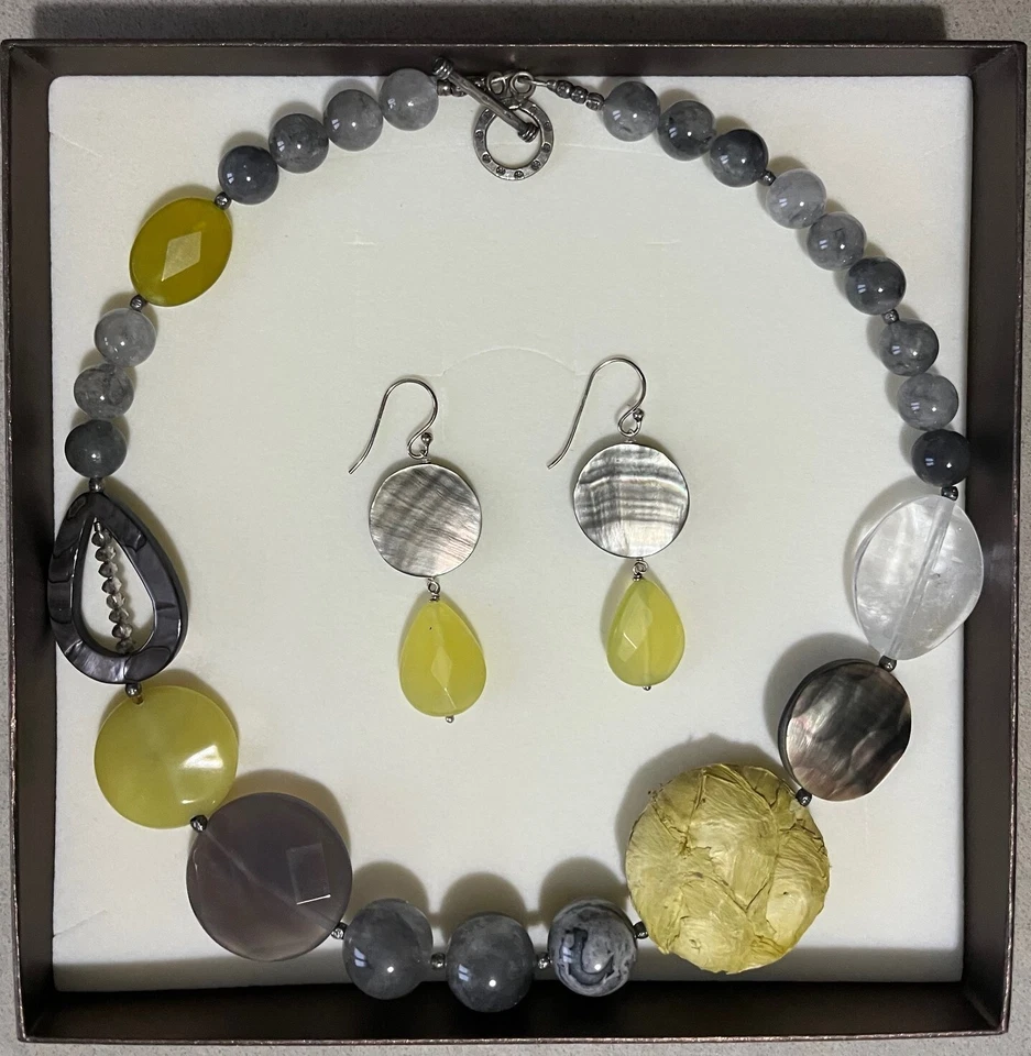 Collana e orecchini artigianali,  nuovi - Immagine 1 di 1