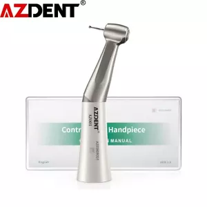 AZDENT Dental 1:1 Slow Low Speed Handpiece Contra Angle Push Button Handpiece - Picture 1 of 13