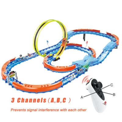 46pcs Electric Car Track Racing Boy Kids Toy Race Track Set with Remote Control - Image 1 of 4