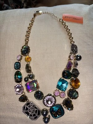 NUEVO Betsey Johnson Halloween Babero Collar Escarabajo Telaraña Serpiente Doble Hilo Foto 1 de 4