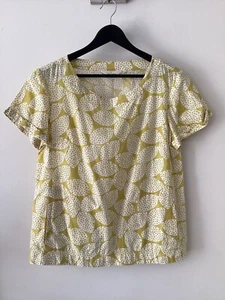 Top Trengrouse mostaza Seasalt Cornwall para dama, talla 12 del Reino Unido, estado usado - Imagen 1 de 4