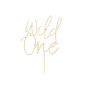 Tortenstecker 'Wild One' Tortenfigur Cake Topper Tortendeko Holz 1. Geburtstag - Bild 1 von 2