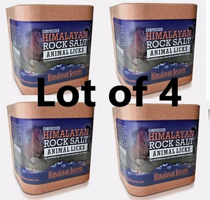 4X 5.5 LB Compressed Himalayan Salt Animal Lick BLOCKS 100% SALT OF THE EARTH - Picture 1 of 3