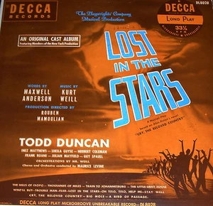 Lost in the Stars - Orig Broadway Cast - Orig Cvr/Orig Label - LP - Picture 1 of 1