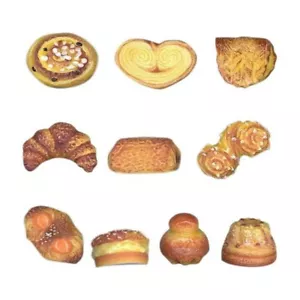 Delicious pastries_ Complete Series 10 Feves_ Miniatu Collection Showcase - Picture 1 of 1