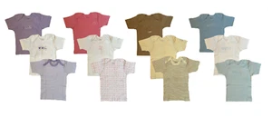Baby Unterhemd 3er-Pack Lila/Weiß,Rosa/Weiß,Braun/Beige,Blau/Weiß Gr. 74/80 - Picture 1 of 5