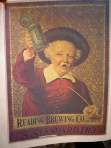 READING BREWING BEER COMPANY VINTAGE 1970's IRON ON TRANSFER -NICE, B-13 - Picture 1 of 3