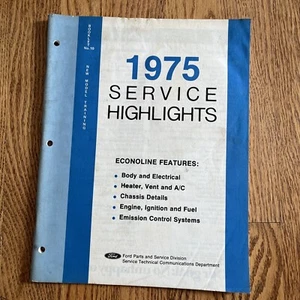 1975 Ford Service Highlights Manual Body Econoline Features - Picture 1 of 10