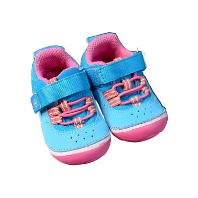 Zapatilla deportiva Stride Rite Soft Motion Ines azul/rosa - cuero/malla niño pequeño talla 3,5 M Foto 1 de 4
