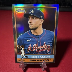 Matt Olson 2025 Topps Heritage #102 Chrome Refractor SP Atlanta Braves D105 - Bild 1 von 2