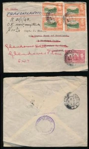 TRINIDAD + TOBAGO MULTI FRANKING 1948 TRANSATLANTIC AIRMAIL to GB - Picture 1 of 3