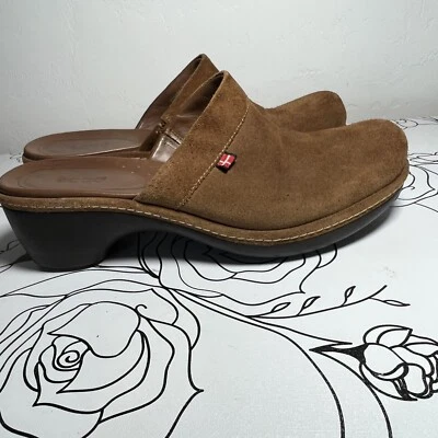 Zuecos Ecco Mules marrón gamuza sin cordones para mujer talla EU39 US 8-8,5 Foto 1 de 4