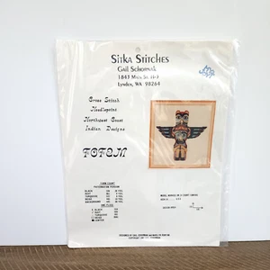 Sitka Stitches Totem Cross Stitch Needlepoint Chart Pattern Gail Schornak - Picture 1 of 6