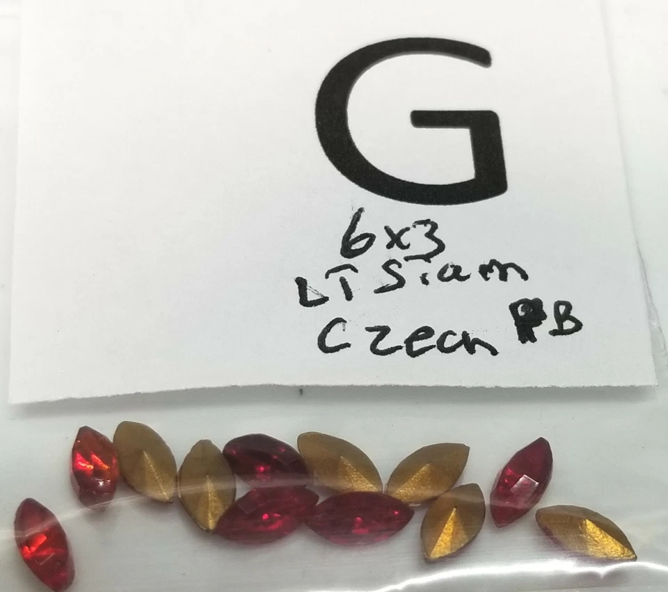 Винтажный Navette 6 x 3 мм Swarovski WG чешские стразы свободного и латуни комплект ювелирных изделий # 5003 - Изображение 1 из 1