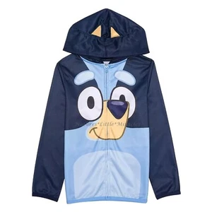 NWT Bluey Hoodie Jacket Size 4-8 Boys Zip Sweatshirt Kid Girls Halloween Costume - Picture 1 of 3