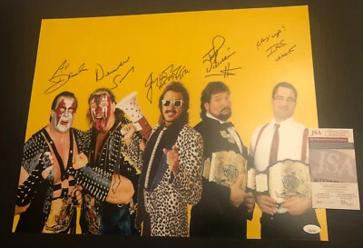 JSA -TED DIBIASE, JIMMY HART, AX, SMASH, IRS AUTOGRAPHED 16x20 PHOTO  582 Inscr - Image 1 of 4