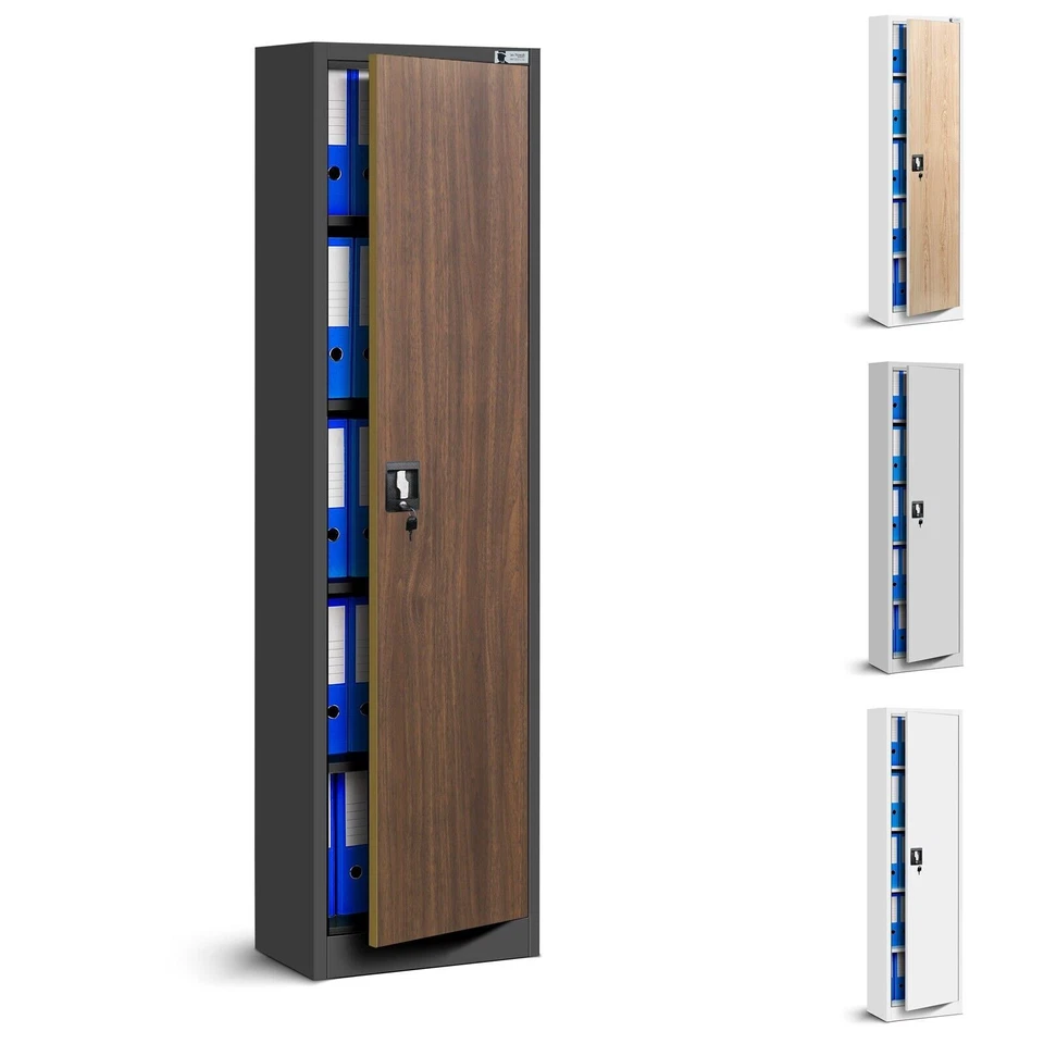 Armoire de Bureau Métallique 4 Etagères Tôle d'acier Portes Battantes - Image 1 of 1