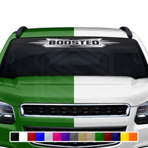 #117 BOOSTED Decal Sticker Windshield Window Car Truck SUV Tuning Racing JDM - Picture 1 of 5