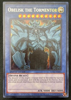 Yugioh Obelisk the Tormentor LC01-EN001 Ultra Rare 25th Anniversary NM  - Image 1 of 2
