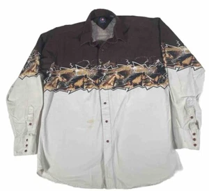 Panhandle Slim Shirt Men Large Aztec Pearl Snap Western Cowboy Button Up VTG - Picture 1 of 9