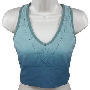 Victoria's Secret Pink 4-Wege-Stretch Racerback Sport-BH ombre grün Gr. Large - Bild 1 von 9