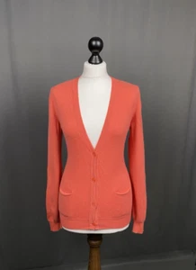 Jil Sander Damen Orange Rosa Wolle Kaschmir Strick Cardigan Pullover Gr. M-L - Bild 1 von 10