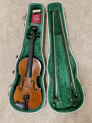 Antique Violin Franciscus Francesco Gobetti Fecit Venetiis w/ 2 Bows Case & More - Image 1 of 4