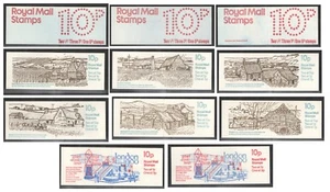 FA1 to FA11b - 10p folded booklets. Unmounted mint. Each sold separately. - Picture 1 of 13