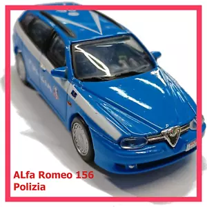 Modellino auto Alfa Romeo 156 polizia modellini in scala 1:43 die cast statico - Foto 1 di 5