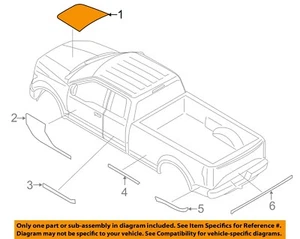 FORD OEM 18-20 F-150 Stripe Tape Stripe Tape Decals-Hood Stripe JL3Z9920000BA - Bild 1 von 2