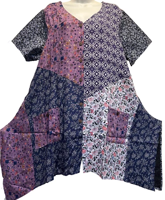 Nuevo con etiquetas HILOS SAGRADOS parche hippie boho funky rayón hanky TOP TÚNICA 1X Envío gratuito Foto 1 de 4