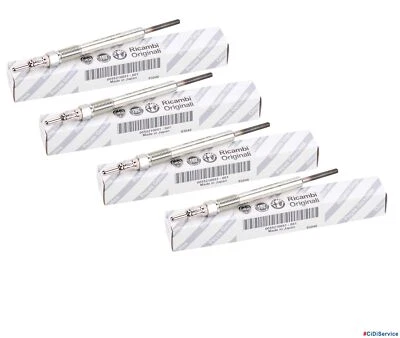 4 Glow Plugs Original FIAT Alfa Romeo Opel GM Lancia Ford 1.3 Mjet CTDi Euro 5 - Image 1 of 2