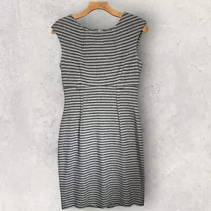 Calvin Klein Kleid Gr. 6 gestreift Strick Karriere Bürokleidung grau schwarz Baumwollmischung - Bild 1 von 10