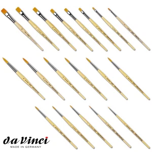 DA VINCI Synthetik Pinsel alle Größen rund flach Deutsche Qualität Auswahl neu - Bild 1 von 20