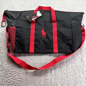 Ralph Lauren Polo Tote/CarryAll Bag Canvas Big Red Pony Embroidery 18x15x7” - Picture 1 of 10
